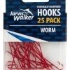 Jarvis Walker Chemically Sharpened Long Shank Hooks -Angling Discount Store 910 JW Worm Hooks 25pk