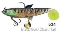 Molix Shad 140 -Angling Discount Store black gold chart tail