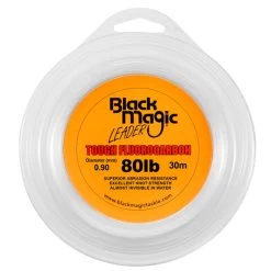 Black Magic Flurocarbon Leader 9 Black Magic Flurocarbon Leader -Angling Discount Store tough fluorocarbon trace leader 80lb new label